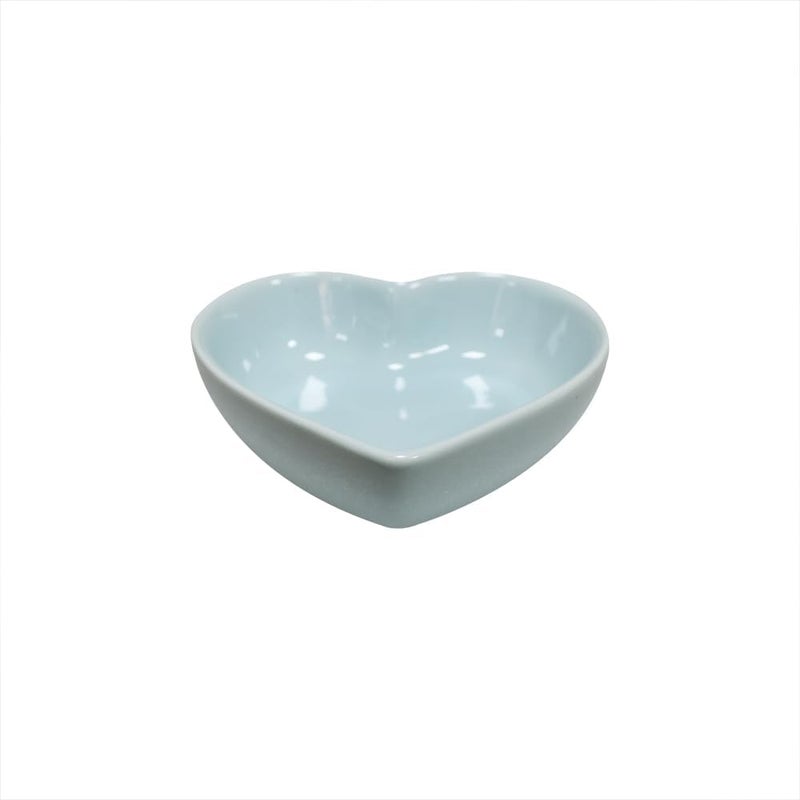 Albedel Light Blue 6 pcs Heart Shaped Porcelain Soy Sauce Dish Ceramic Dip Dipping Bowls 165 oz for Dinner Baking BBQ and Cooking - Image 3