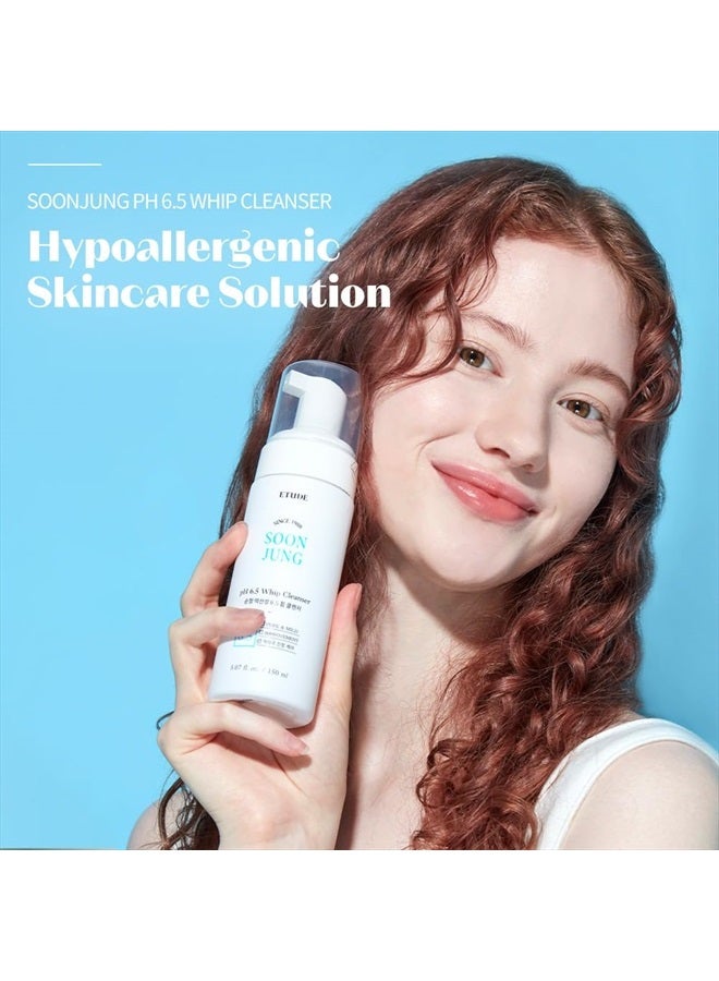 ETUDE SoonJung pH 6.5 Whip Facial Cleanser 5.1 fl. oz. (150ml) 21AD | Soft Bubble Fragrance-Free Low-pH Korean Hydrating Cleansing Wash for Sensitive Skin | K-Beauty | Vegan - Image 2