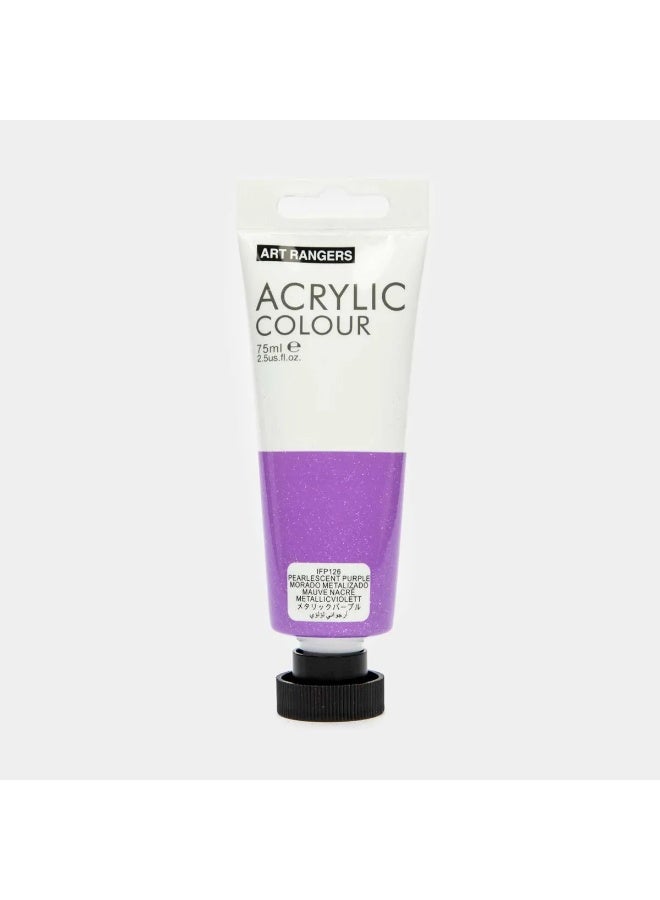 ART RANGERS Acrylic Colour – Pearlescent Purple 75ml | High-Quality Metallic Paint for Art & Craft - IFP126 - Image 1