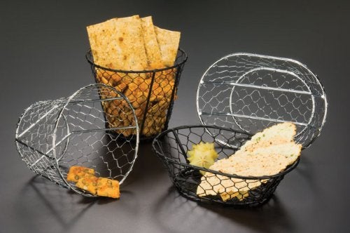 American Metalcraft WIR4 Baskets, 9.625" Length x 6.625" Width, Black - Image 2