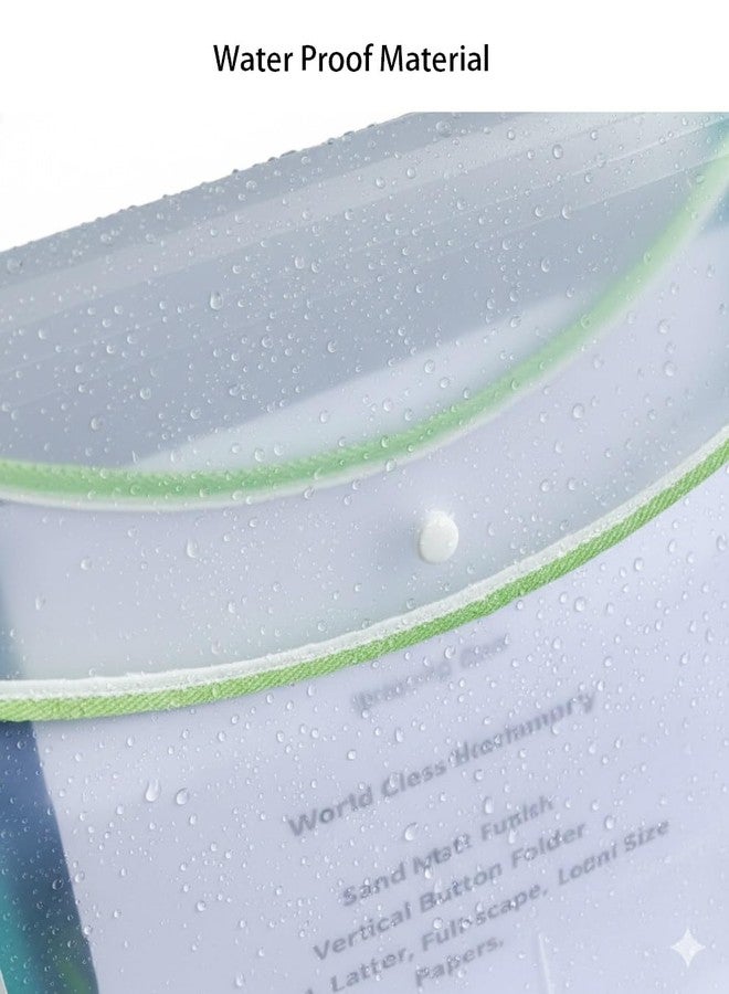 Shining Zon A4, B4, Fullscape, Legal Size Paper Document Cretificate Holder Snap Button File Folder Heavy Duty Matt Finish Waterproof Transparent File Pouch (Pack of 3, Assorted Colour) - Image 3