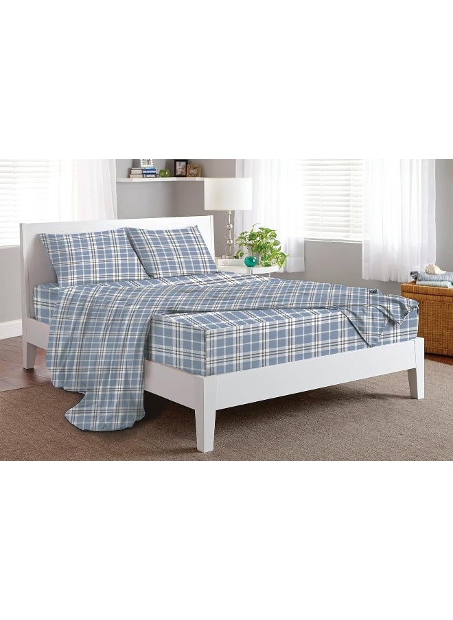 Bliss Casa Bliss Casa 4 Piece 100% Cotton Flannel Sheets Queen Size Bed Set  - Image 4