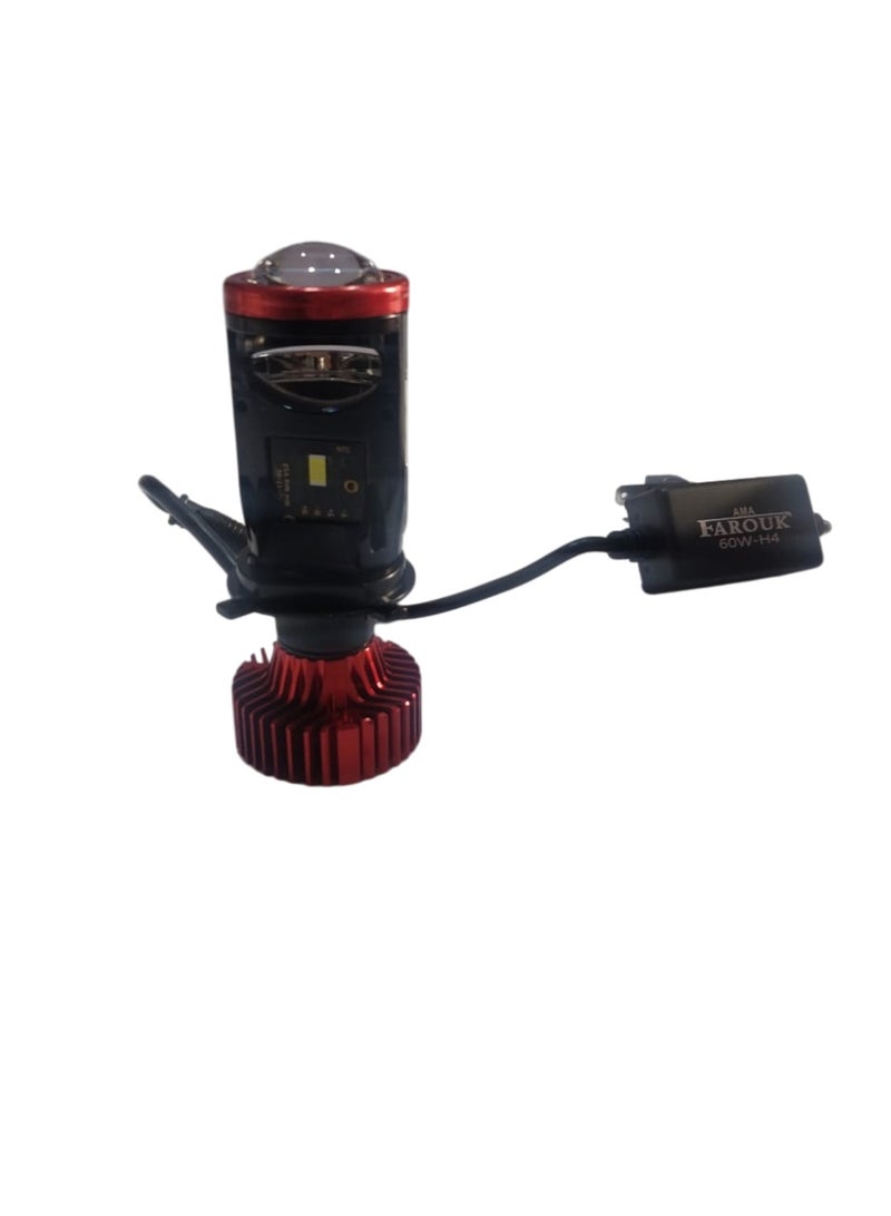 Farouk طقم مصابيح أمامية للسيارة Y7D H4 LED، بحد أقصى سطوع 5000 لومن (200% سطوع) - Image 2