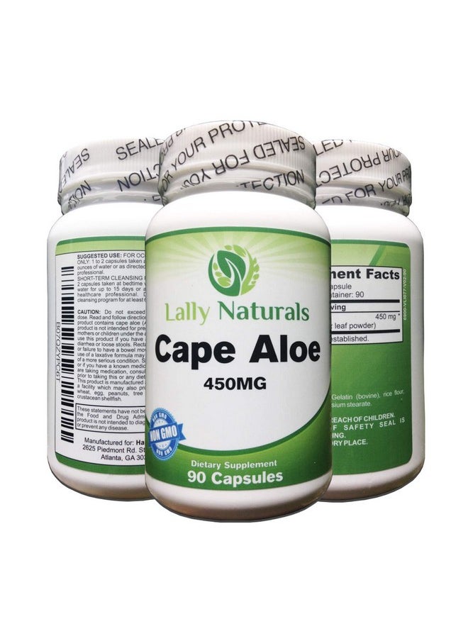 Lally Naturals Cape Aloe 450 Mg Detox Cape Ferox Capsules Natural Laxative Nongmo African Cape Aloe Pills Natural Relief Aloe Ferox Whole Leaf Capsules (90 Capsules)  - Image 5