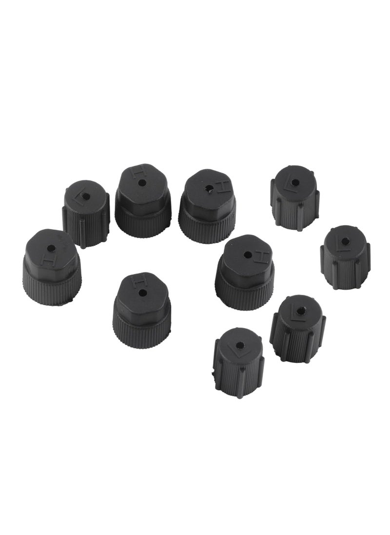 EVGATSAUTO A/C, 10pcs 13MM Black AC Valve Air Conditioning Service Charging Port R134a AC System Leakproof Hat High Side Port Cover  - Image 3