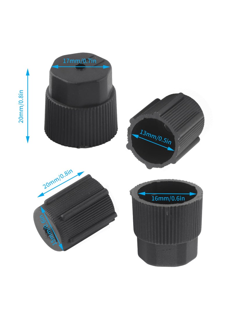 EVGATSAUTO A/C, 10pcs 13MM Black AC Valve Air Conditioning Service Charging Port R134a AC System Leakproof Hat High Side Port Cover  - Image 4