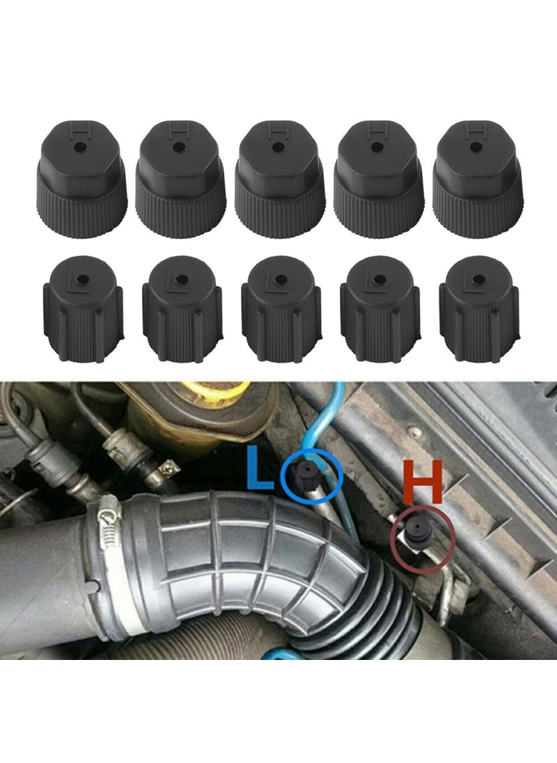EVGATSAUTO A/C, 10pcs 13MM Black AC Valve Air Conditioning Service Charging Port R134a AC System Leakproof Hat High Side Port Cover  - Image 2