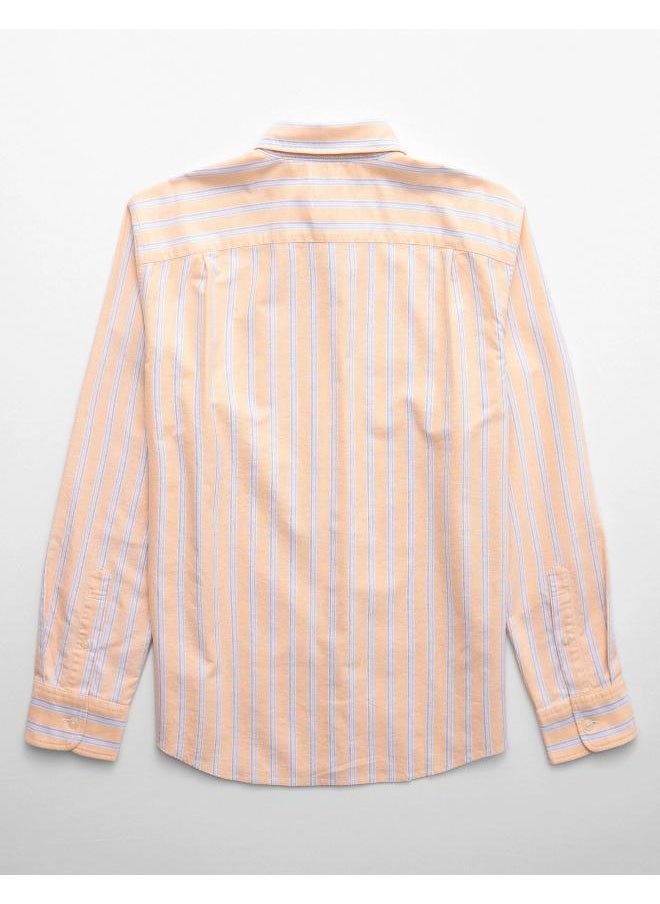 AE Everyday Striped Oxford Button-Up Shirt