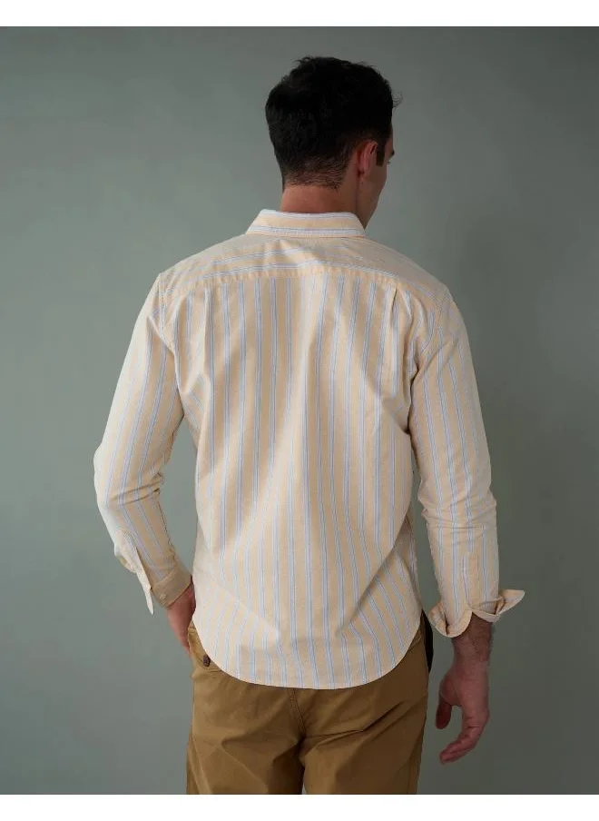امريكان ايجل AE Everyday Striped Oxford Button-Up Shirt