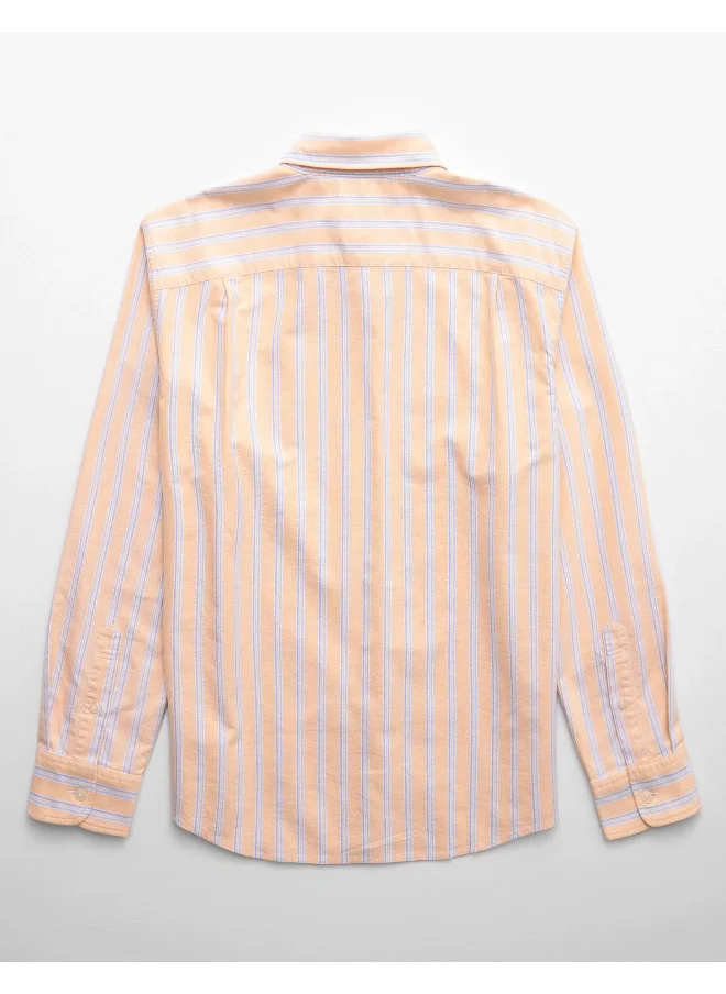 امريكان ايجل AE Everyday Striped Oxford Button-Up Shirt