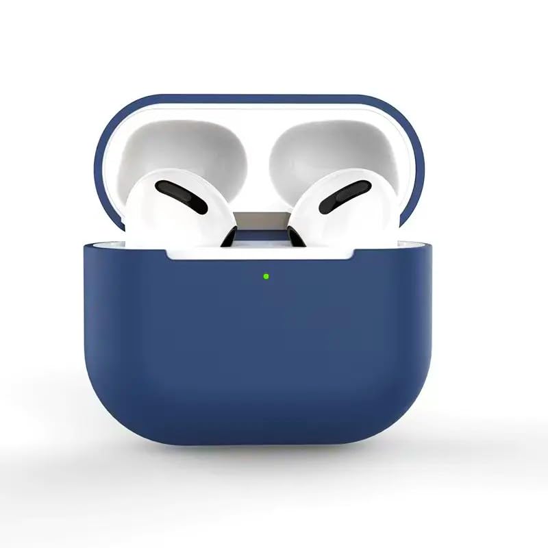 Gladiadora® Airpods 4 Cover Silicone Case (2024) Active Noise Cancellation (ANC) with Keychain Protective Case (Navy Blue) - Image 1