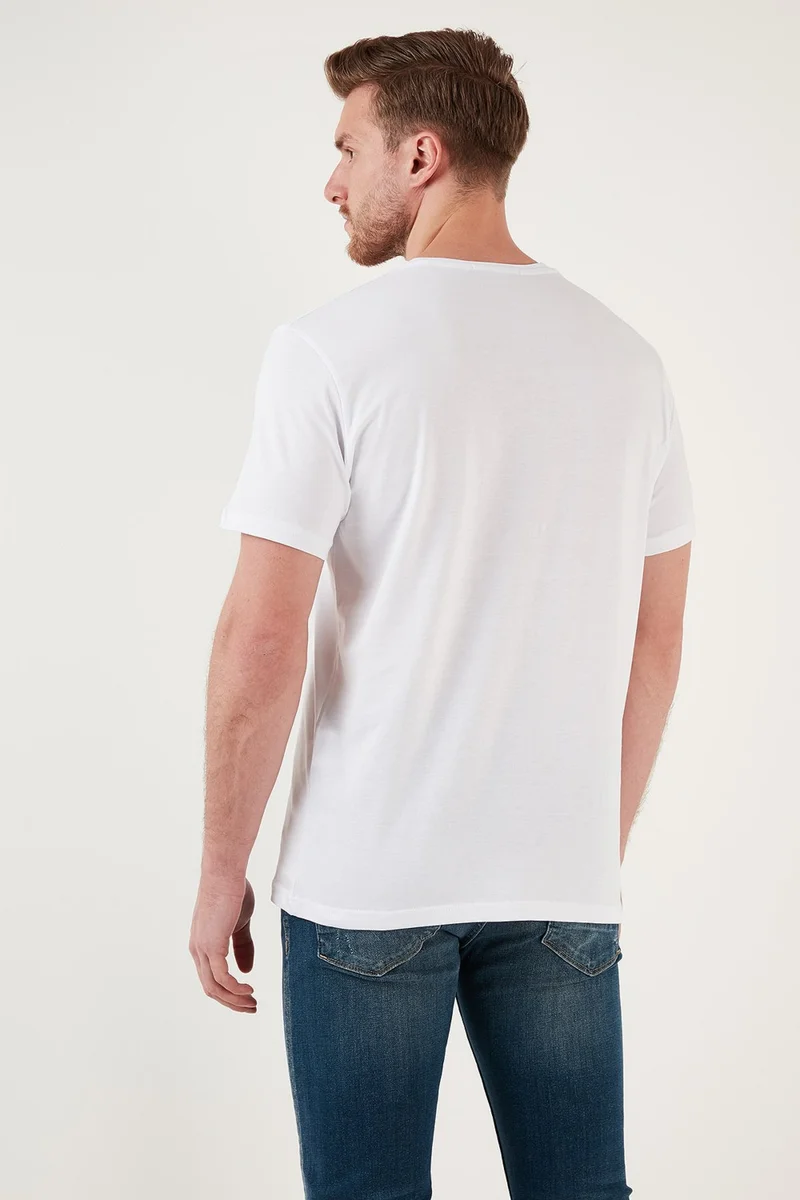 Buratti Printed Crew Neck Cotton Slim Fit T Shirt Men's T Shirt 646R3710