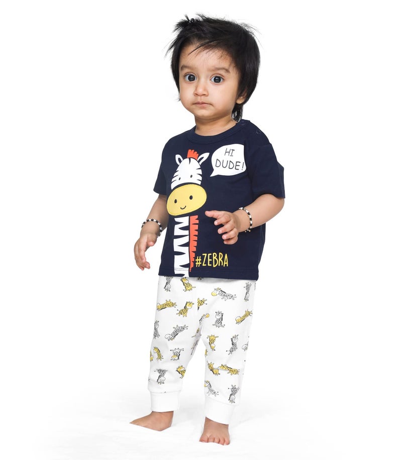 ARIEL Cotton Clothing Sets For Baby Boys & Girls - Unisex Clothing Sets Full Sleeve T-Shirt & Pant, Multicolor, Printed, 12-18 Months - Image 4