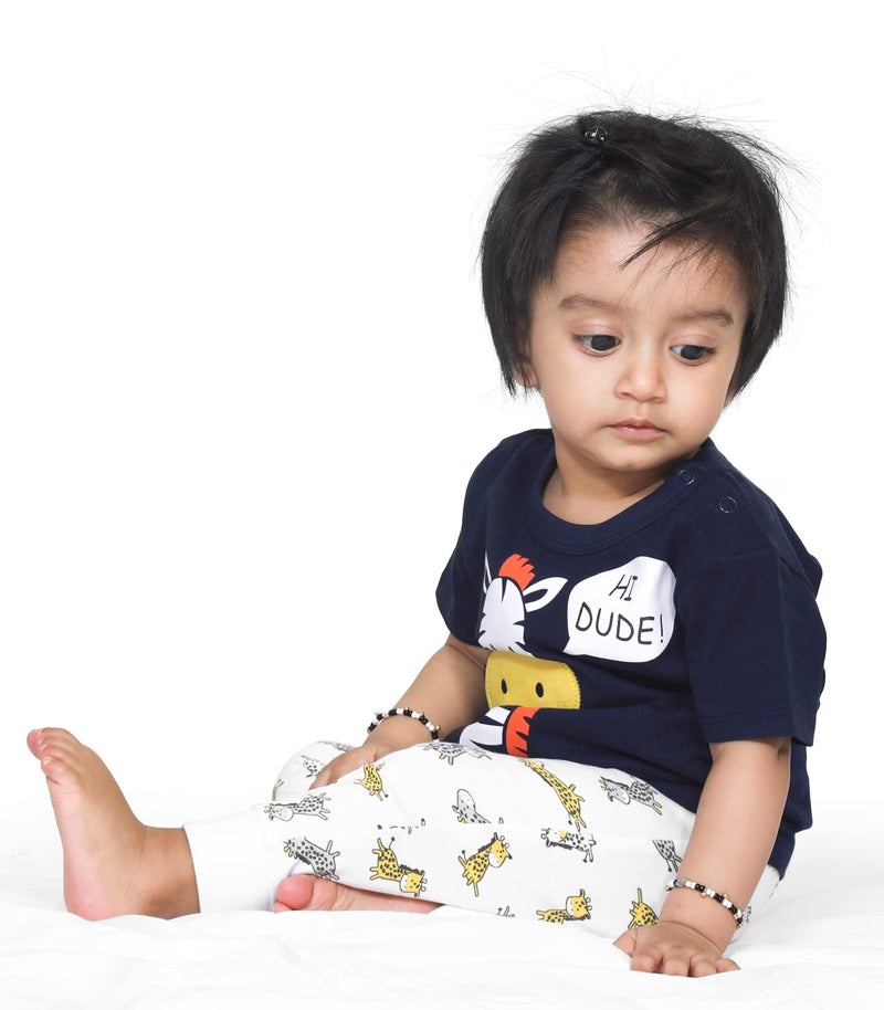 ARIEL Cotton Clothing Sets For Baby Boys & Girls - Unisex Clothing Sets Full Sleeve T-Shirt & Pant, Multicolor, Printed, 12-18 Months - Image 5