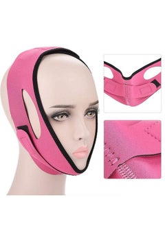 Sonew Face Bandage Facial Slimming Mask Facial Belt For Face Care Thin Neck Facelift Double Chin For Women(Rose Red)  - Image 5