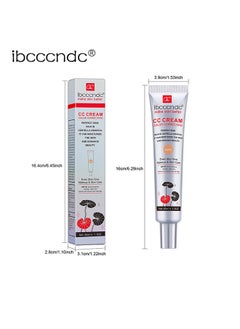 ibcccndc Skin Tone Correcting CC Cream with Centella Asiatica, Concealing and Moisturising CC Cream Color Correcting, Repairing Redness and Acne Marks, Water and Sweat Resistant, SPF 25 (01#DARK)  - Image 1