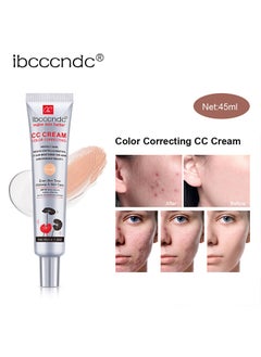 ibcccndc Skin Tone Correcting CC Cream with Centella Asiatica, Concealing and Moisturising CC Cream Color Correcting, Repairing Redness and Acne Marks, Water and Sweat Resistant, SPF 25 (01#DARK)  - Image 4