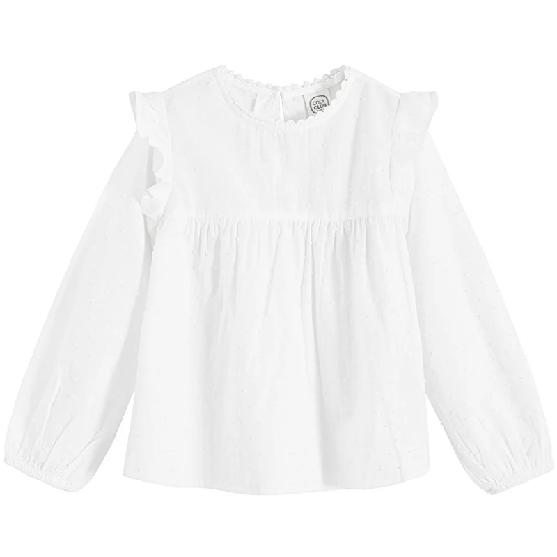 Cool Club WHITE COTTON BLOUSE L/S