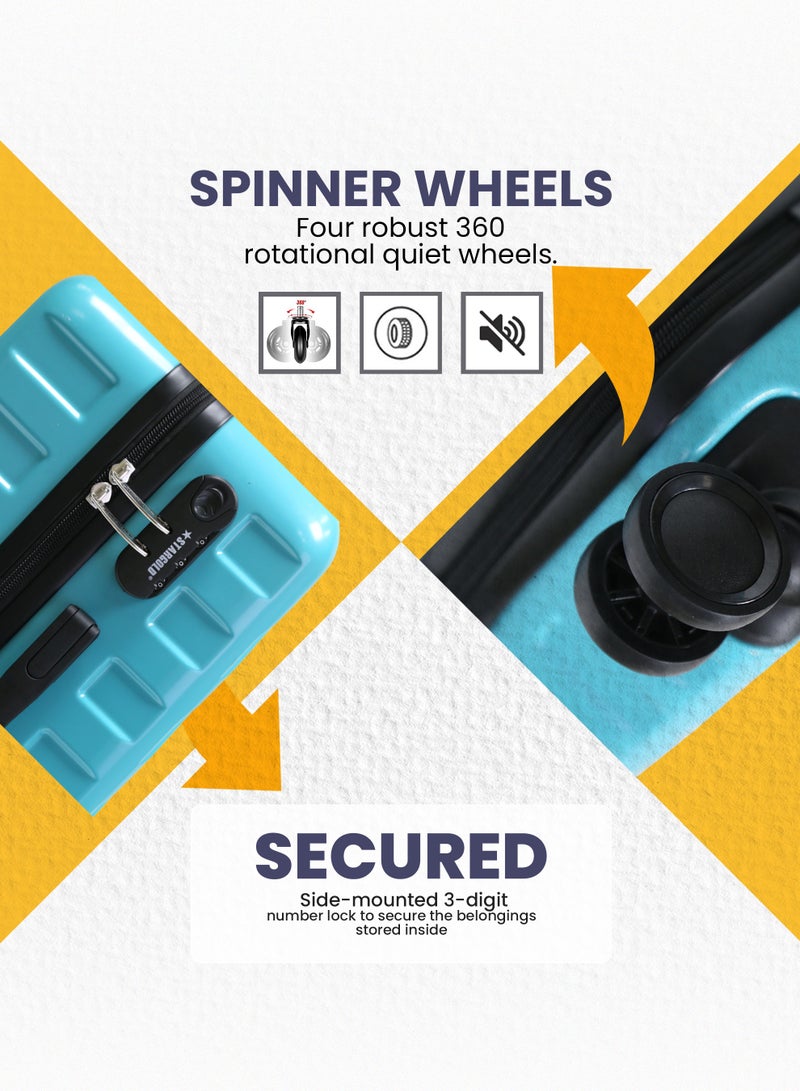 Stargold ABS Spinner  Wheels Trolley Luggage Number Lock Smart Carry On Suitcase 20 Inches - Image 4