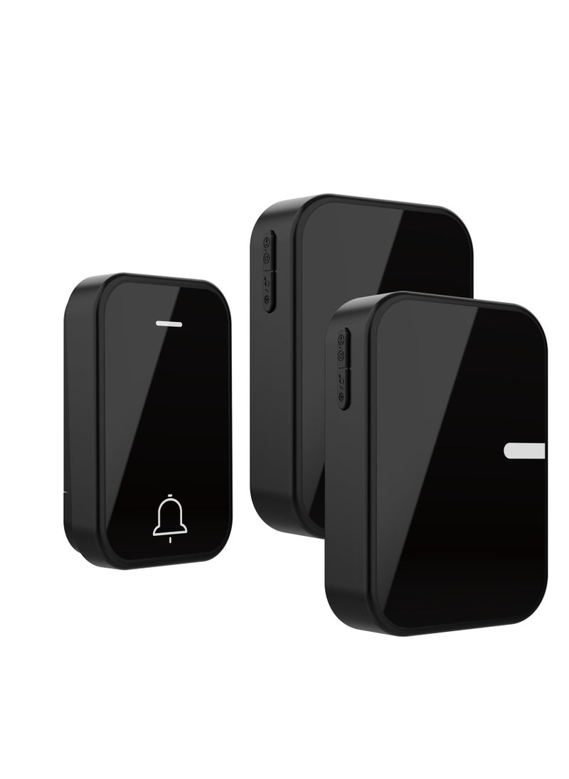 Generic Wireless Doorbell Kit with 2 Plug-in Receivers, 38 chimes, LED Indicator, lP55Waterproof, 1000ft Range, Adjustable Volume, Easy Installation 