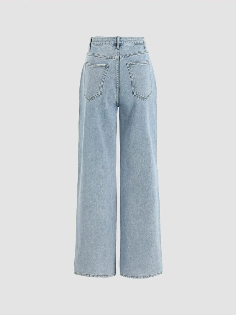 زوبعة جينز واسع ممزق