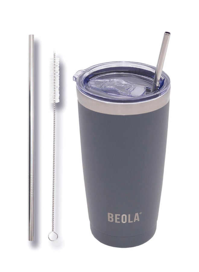 BEOLA Insulated Coffee Mug Travel Tumbler 600ml Lava Grey  - Image 2