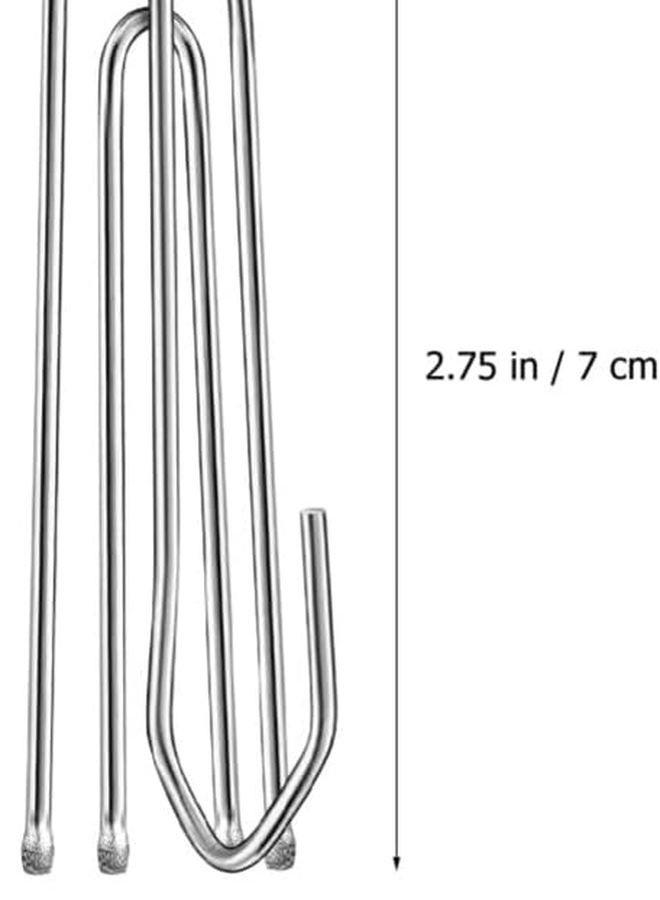 Stainless Steel Pleated Curtain Hooks 50 Pcs Easy Install Drapery Hooks - Image 5