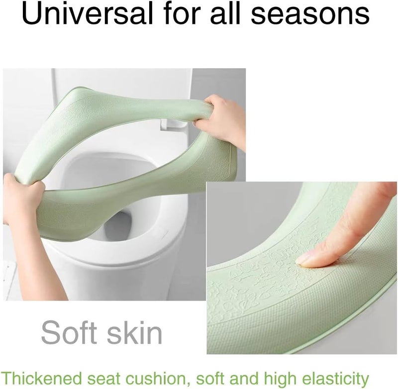 YANMENG Toilet Seat Warmer, Elongated Toilet Seat Cover, Padded Toilet Seat Cushion, O-shaped Washable or Portable Toilet Lid Tank Cover.（Cartoon Panda 2 Pcs） - Image 3
