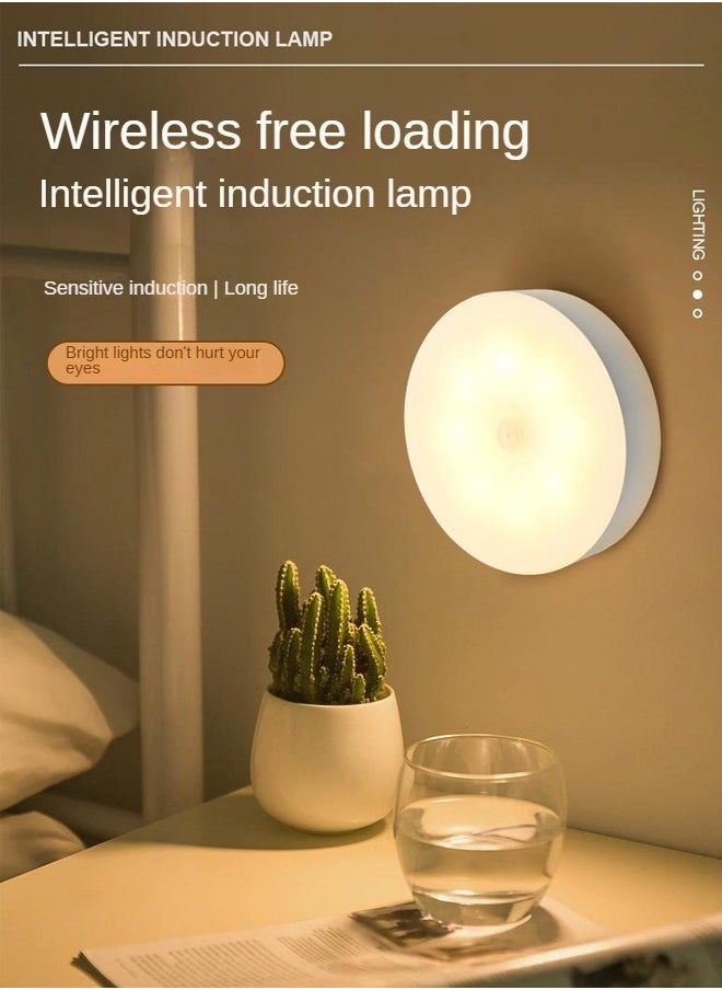 Haidue 4 Sets of Motion Sensor Light - Under Cabinet Light - White Light and Warm Light - Rechargeable Night Light for Kitchen, Staircase, Bedroom, Drawer  - Image 4