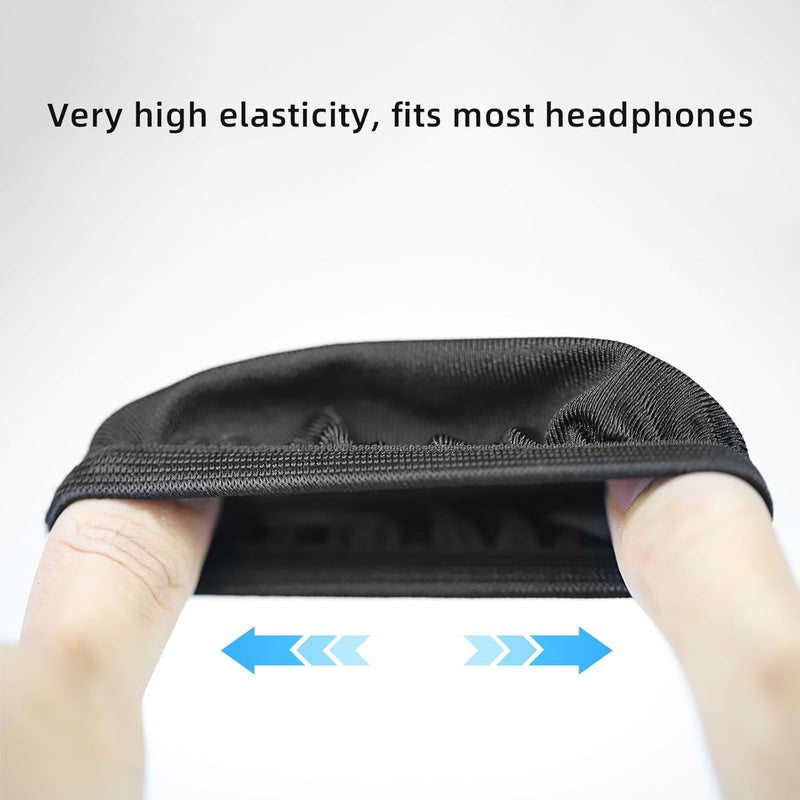 okcsc Headphone Earpad Covers, Breathable Sweat-proof Earphone Protective Cover，Universal Elastic Fabric Ear Pads, 2 Pairs Washable Reusable Ear Protection Breathable Cover, for Gym，Libraries and Stud - Image 2