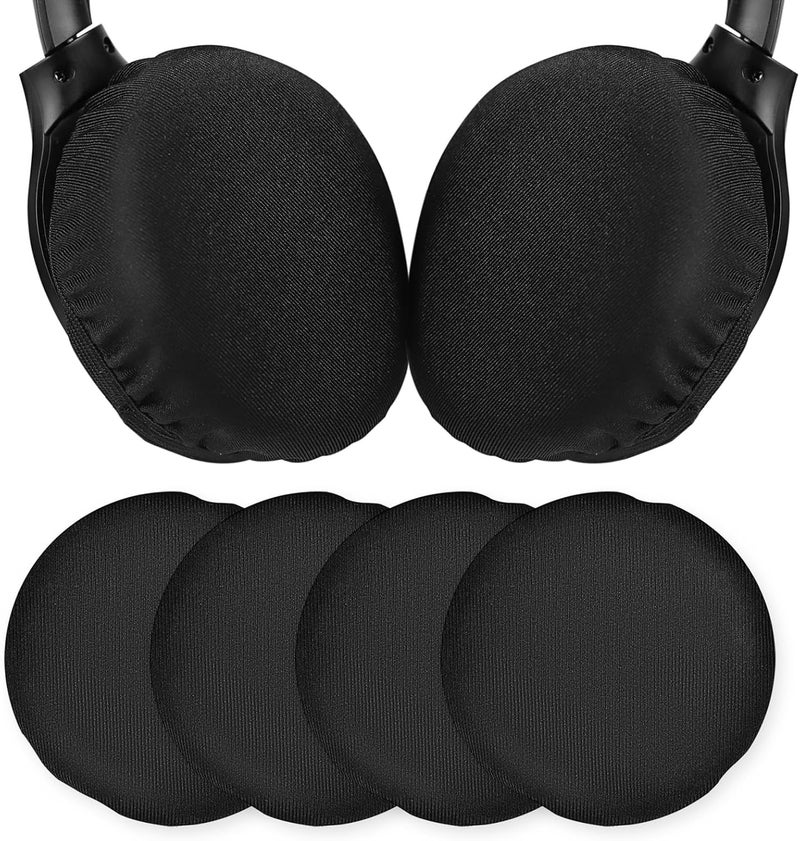 okcsc Headphone Earpad Covers, Breathable Sweat-proof Earphone Protective Cover，Universal Elastic Fabric Ear Pads, 2 Pairs Washable Reusable Ear Protection Breathable Cover, for Gym，Libraries and Stud - Image 1