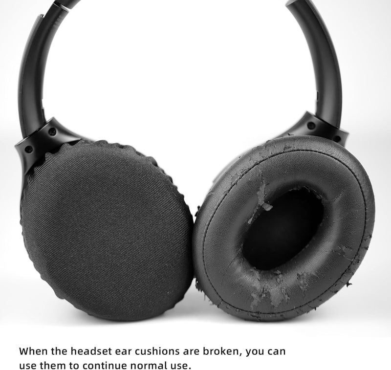 okcsc Headphone Earpad Covers, Breathable Sweat-proof Earphone Protective Cover，Universal Elastic Fabric Ear Pads, 2 Pairs Washable Reusable Ear Protection Breathable Cover, for Gym，Libraries and Stud - Image 4
