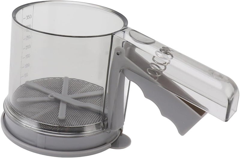 2 Tier Adjustable Flour Sifter Fine Mesh Kitchen Baking Powder Sugar One Hand Press Crank - Image 1