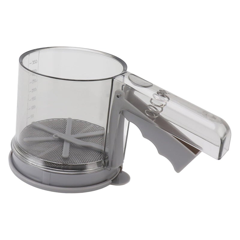 2 Tier Adjustable Flour Sifter Fine Mesh Kitchen Baking Powder Sugar One Hand Press Crank - Image 2