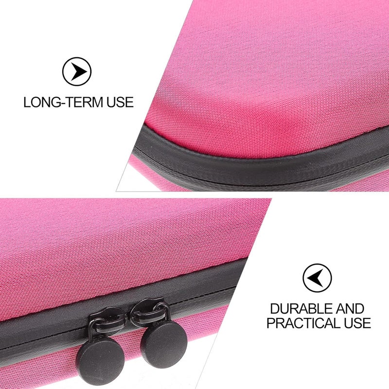 Portable Pink Stethoscope Case Organizer, Multifunctional Eva Hard Stethoscope Storage Box with Pouch for Home and Nurse Use - Image 3