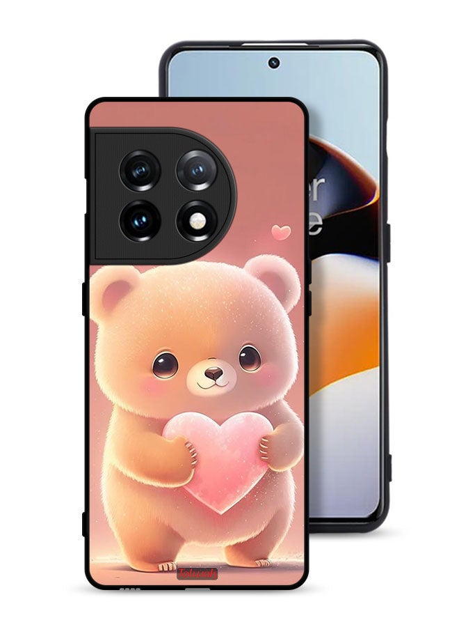 Tolwak OnePlus 11 5G Protective Case Cover Cute Little Panda Holding Heart - Image 1
