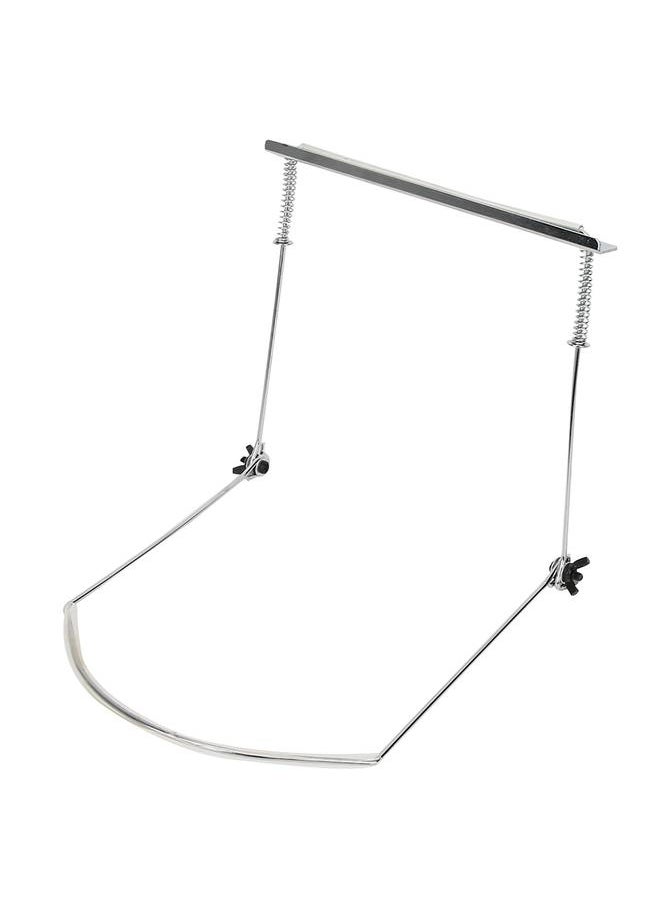 Thoraya 24‑Hole Harmonica Stand Adjustable Neck Bracket Musical Wind Instrument AccessoriesSilver  - Image 2