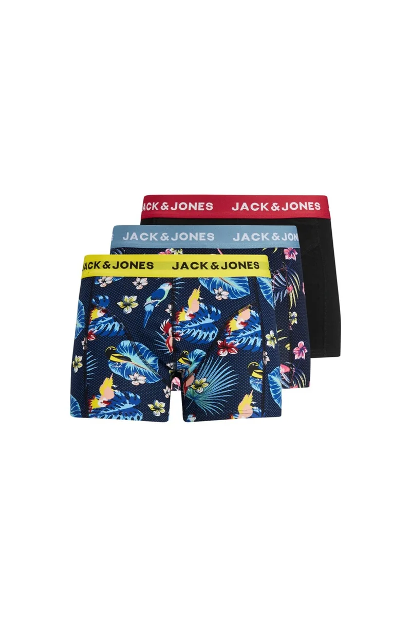 جاك اند جونز 3 Pack of Printed Trunks