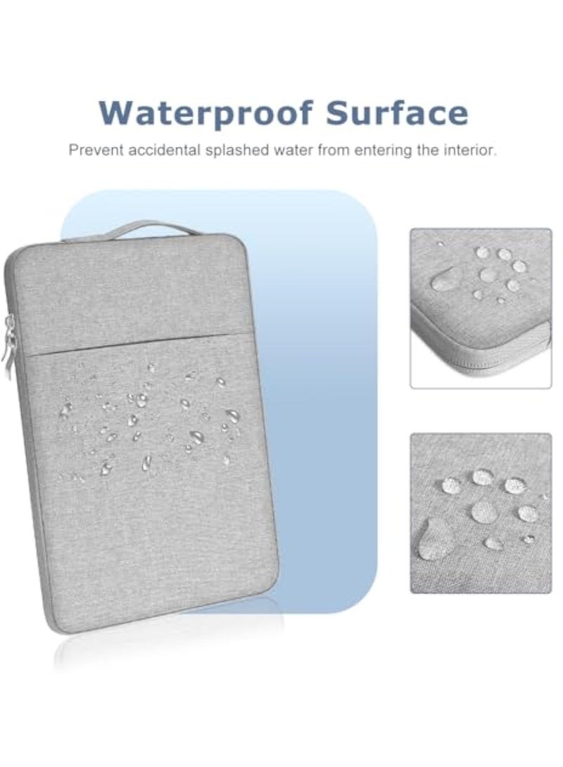 Arabest 13-13.3 Inch Laptop Sleeve for Acer Spin Chromebook 513 13.3, Lenono Duet 5, Dell ASUS HP 13.3" MacBook Air Case Bag, Light Grey - Image 5