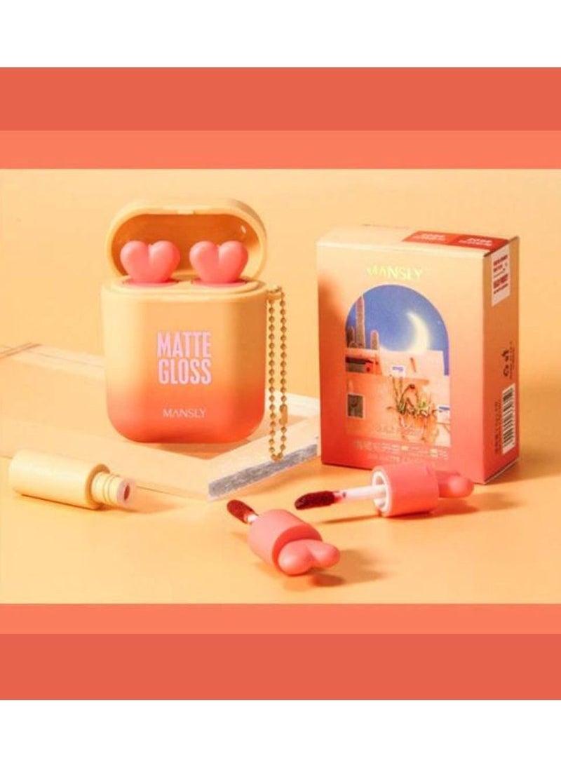 MANSLY Lipgloss Dual color Silky Velvet Red Stay on Waterproof Lipgloss - Image 2