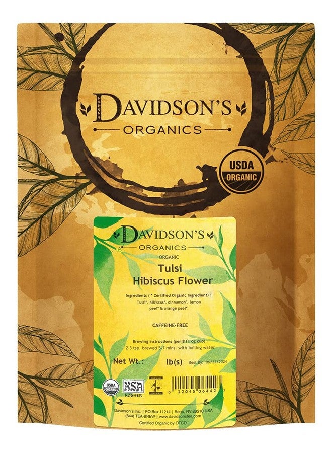 Davidson's Tea, Tulsi Hibiscus Flower, 16-Ounce Bag - Image 1