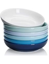 Sweese 112.003 Porcelain Salad Pasta Bowls - 22 Ounce - Set of 6, Cool Assorted Colors - Image 1