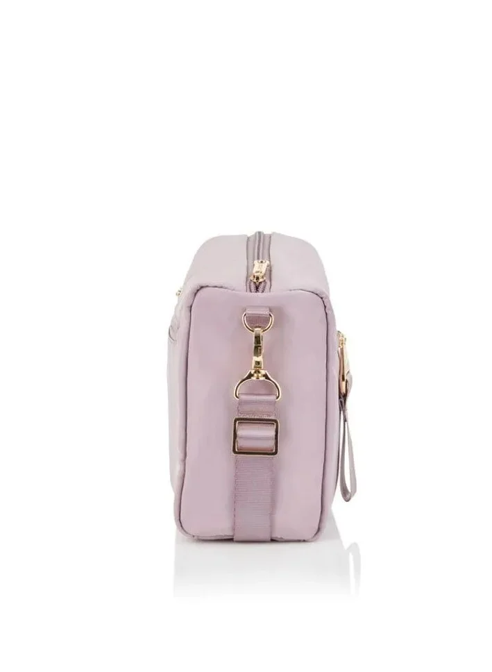 AMERICAN TOURISTER  Alizee Day Crossbody Bag Polyester, 4L Capacity, Lilac Chalk|Adjustable Strap|Outer Zipper Pockets|Antimicrobial Lining - 1 Year International Warranty  | Best Price UAE