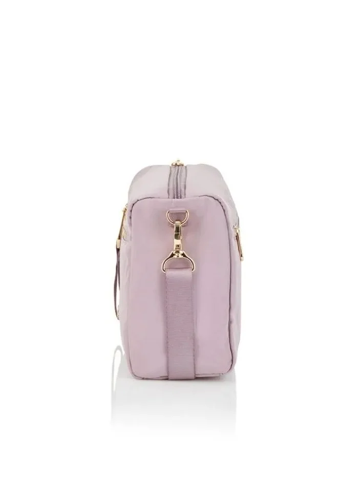 AMERICAN TOURISTER  Alizee Day Crossbody Bag Polyester, 4L Capacity, Lilac Chalk|Adjustable Strap|Outer Zipper Pockets|Antimicrobial Lining - 1 Year International Warranty  | Best Price UAE