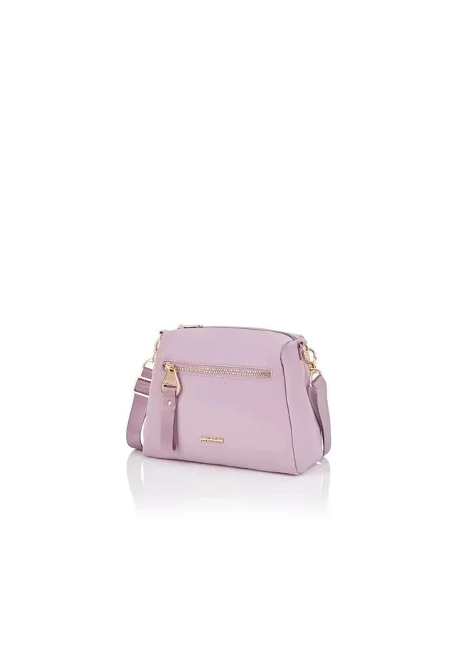 AMERICAN TOURISTER  Alizee Day Crossbody Bag Polyester, 4L Capacity, Lilac Chalk|Adjustable Strap|Outer Zipper Pockets|Antimicrobial Lining - 1 Year International Warranty  | Best Price UAE