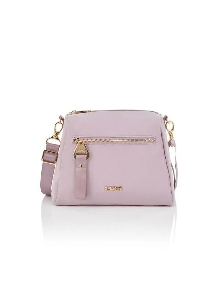 AMERICAN TOURISTER Alizee Day Crossbody Bag Polyester, 4L Capacity, Lilac Chalk|Adjustable Strap|Outer Zipper Pockets|Antimicrobial Lining - 1 Year International Warranty - Image 1