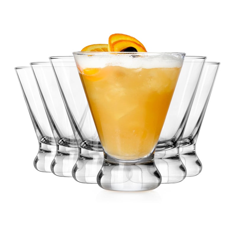 LIBBEY Libbey Entertaining Essentials MultiPurpose Cocktail Set of 6 Dishwasher Safe Stemless Martini Margarita Glasses for Home 6 Count Pack of 1 Clear 