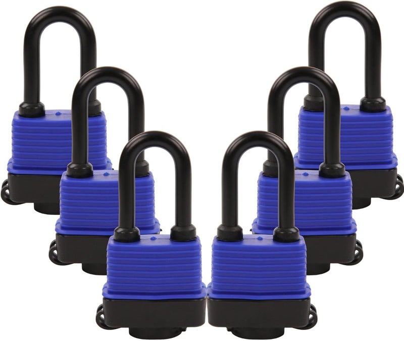 SEPOX ® Out-Door Padlock,44mm 1.75" Premier Weather-Resistant Padlock Keyed-Alike, Heavy-Duty Security for Storage Units, Gates, Boats, 6Pcs Pack of Locks 12Pcs of Same Key Convenience - Image 1