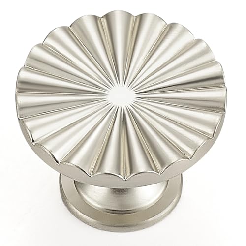 Ravinte Decor 20 Pack Silver Cabinet Knobs Brushed Nickel Dresser Knobs Zinc Alloy Dresser Hardware for Closet Wardrobe and Cupboard Round Vintage Drawer Pulls - Image 1