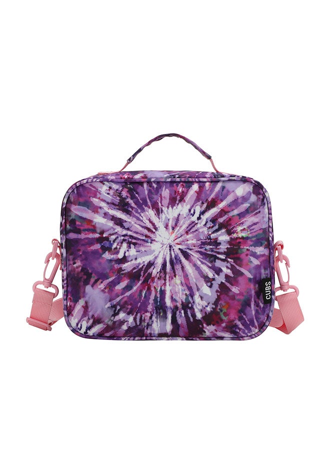 CUBS Tie Dyed Waterproof lunch bag with removable shoulder strap carrying your favorite meals to school, work or while traveling  - Image 3